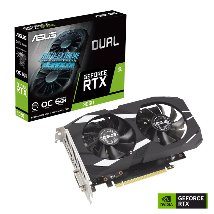 Видео карта Asus Dual GeForce RTX 3050 OC Edition 6GB GDDR6 - DUAL-RTX3050-O6G - 1