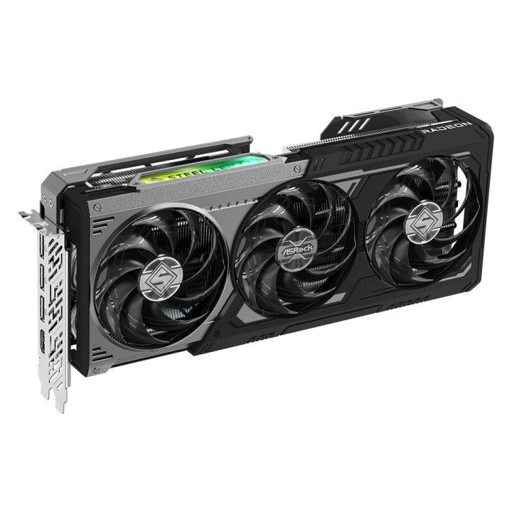 Видео карта AsRock Radeon RX 9070 XT STEEL LEGEND DARK 16GB GDDR6 - RX9070XT SLD 16G - 3