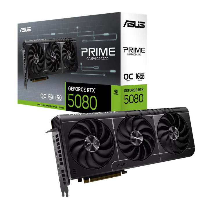Видео карта ASUS Prime GeForce RTX 5080, 16GB GDDR7, 256-bit, 10752 ядра, 2685MHz - PRIME-RTX5080-16G - 1