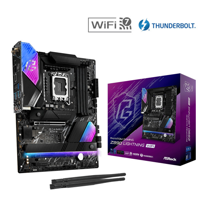 Дънна платка AsRock Z890 Lightning WiFi, ATX, LGA1851, DDR5 - 1