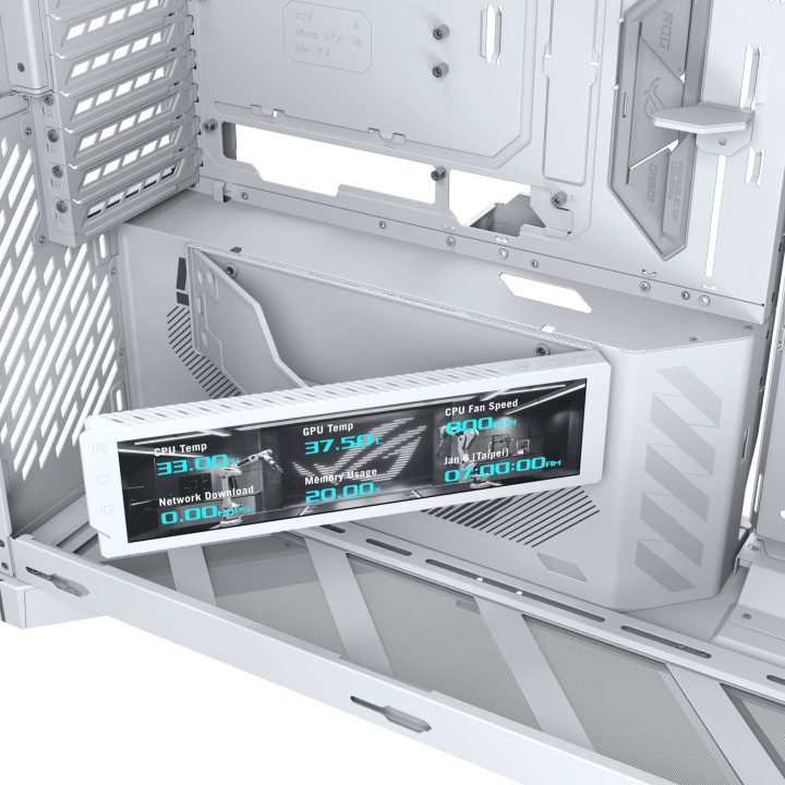 Кутия за компютър ASUS ROG Cronos, Mid-Tower E-ATX, бяла - 90DC00T3-B09030 - 7