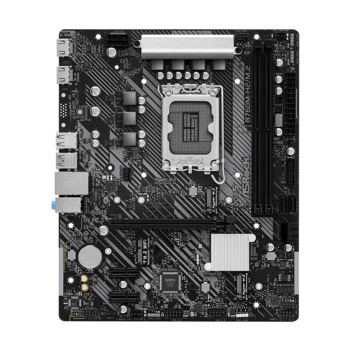 Дънна платка AsRock B760M-H2/M.2, DDR5, LGA1700 - 2