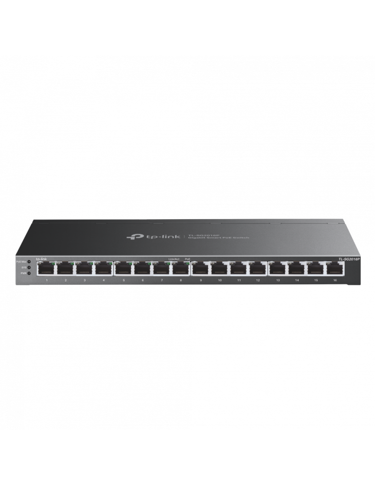 16-портов комутатор TP-Link TL-SG2016P JetStream Gigabit Smart с 8 PoE ...