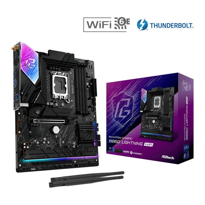 Дънна платка AsRock B860 Lightning WiFi, LGA1851 - 1