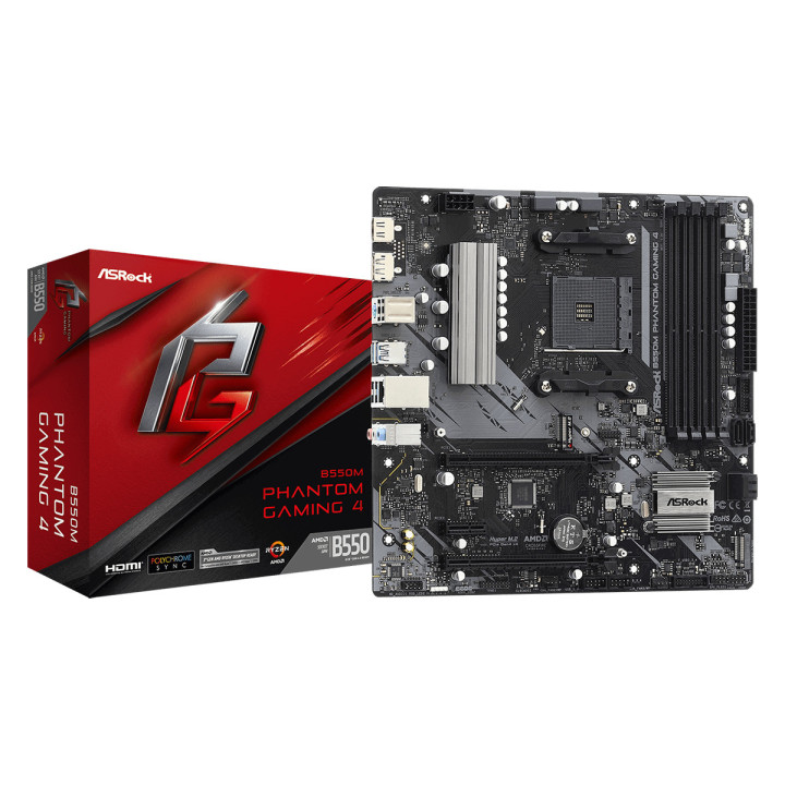 Дънна платка AsRock B550M PHANTOM GAMING 4 - 1