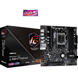 Дънна платка AsRock B650M Phantom Gaming Lightning, AM5, DDR5 - 90-MXBMV0-A0UAYZ - 1