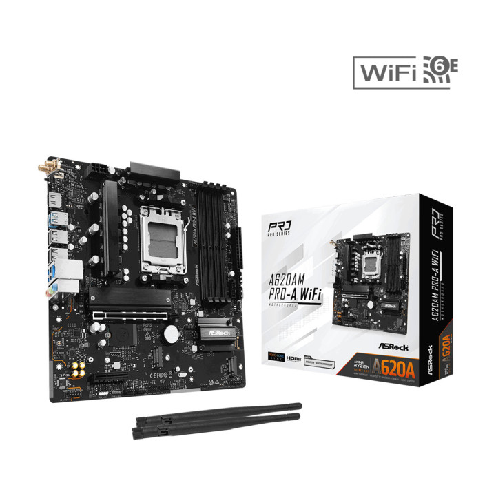 Дънна платка AsRock A620AM PRO-A WIFI, AM5 - 1