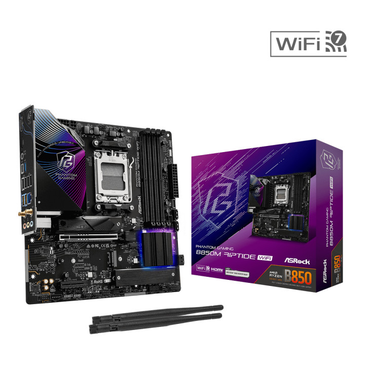 Дънна платка AsRock B850M RIPTIDE WIFI7, AM5 - 1