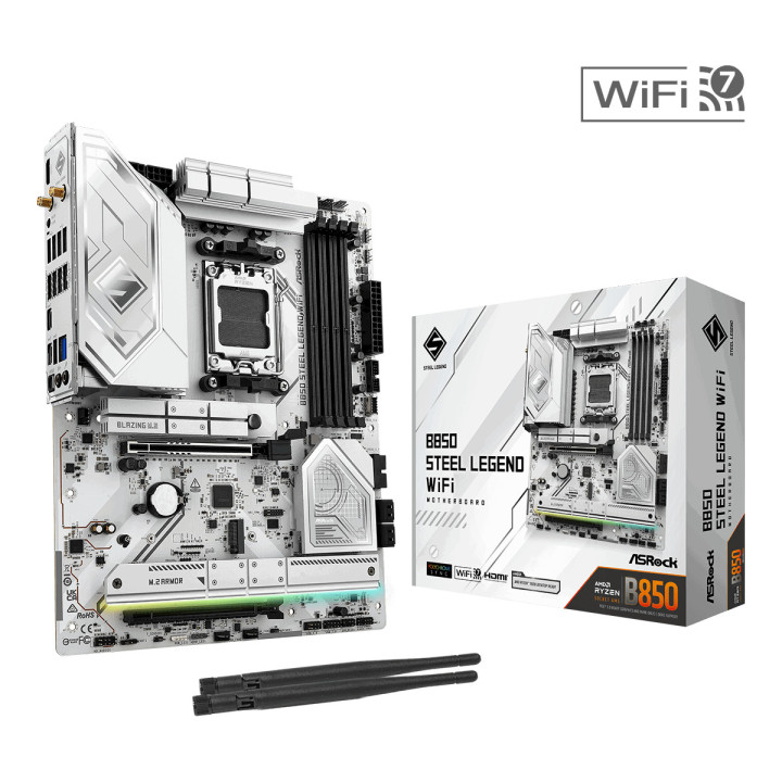 Дънна платка AsRock B850 STEEL LEGEND WIFI 7, AM5 - 90-MXBQS-A0UAYZ - 1