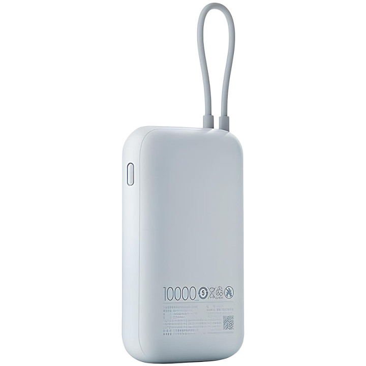 Външна батерия Xiaomi Power Bank, 10000mAh, USB-C кабел, 22.5W, Ice Blue - BHR9073GL - 2