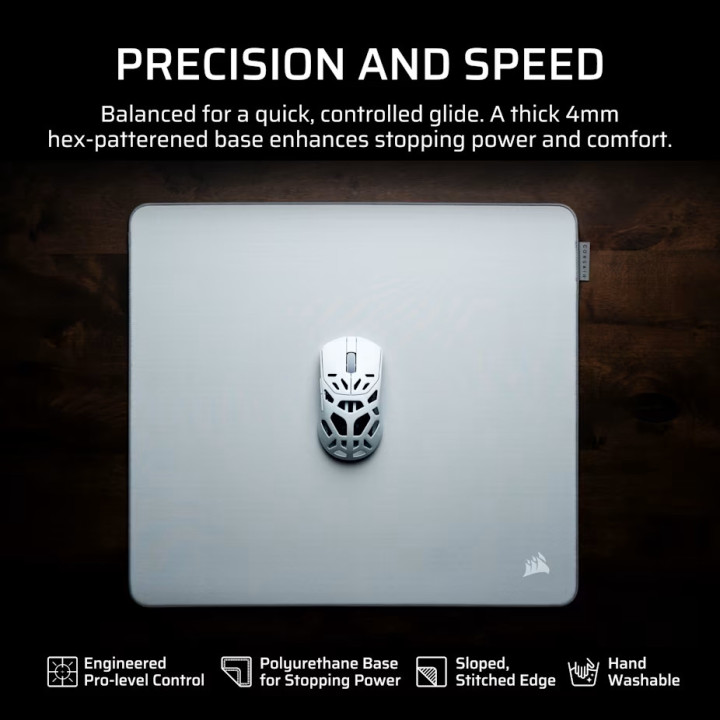 Подложка за мишка Corsair MM PRO Large Control, 450x400x4mm, Gray - CH-941C061-WW - 2