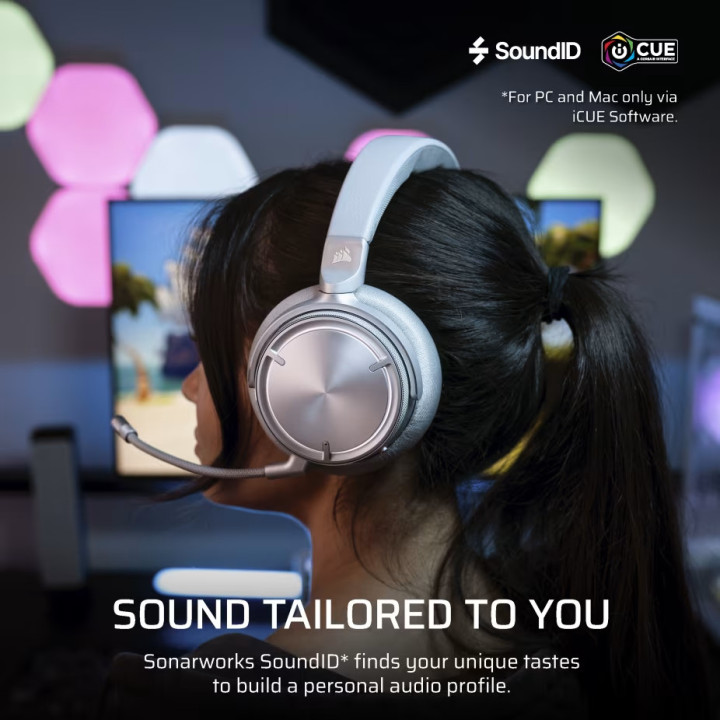 Безжични геймърски слушалки Corsair Virtuoso MAX, Silver - CA-9011373-WW - 5