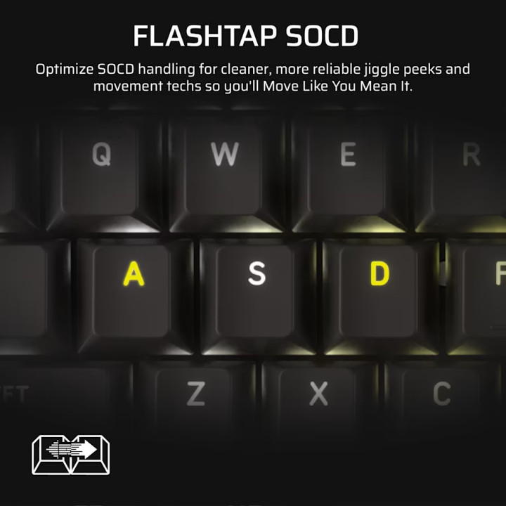 Механична геймърска клавиатура Corsair Vanguard 96, RGB подсветка, MLX Plasma суичове, Black PBT Keycaps - CH-91E901E-NA - 7