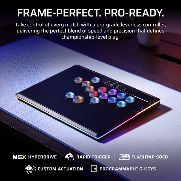 Геймърски контролер CORSAIR Novablade Pro Wireless Hall Effect Leverless, RGB LED, MGX v2, Black - CH-963B01G-WW - 2