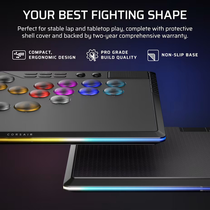 Геймърски контролер CORSAIR Novablade Pro Wireless Hall Effect Leverless, RGB LED, MGX v2, Black - CH-963B01G-WW - 10