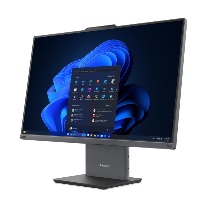 All in One компютър Lenovo ThinkCentre neo 50a 24 Gen 6, 23.8" FHD IPS, Intel Core Ultra 5 226V, 16GB LPDDR5X, 512GB SSD, Free O