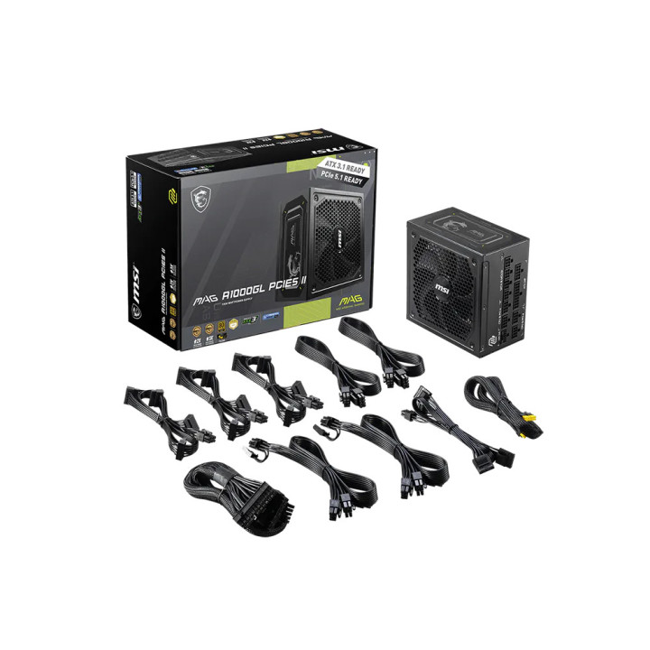 Модулно захранване MSI MAG A1000GL PCIE5 II, 1000W, ATX 3.1, 80+ Gold - 306-7ZP9A11-CE0 - 5