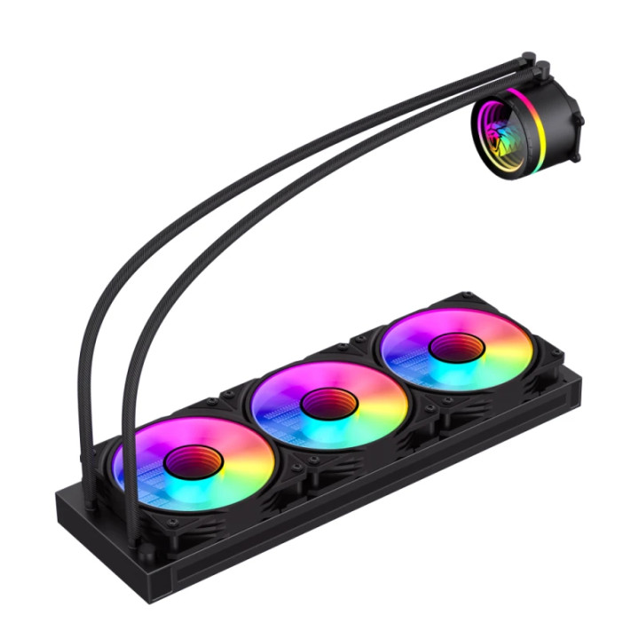 Водно охлаждане за процесор Gamemax IceBurg 360 Infinity Black, 360mm радиатор, ARGB подсветка - GM-14100901705 - 6