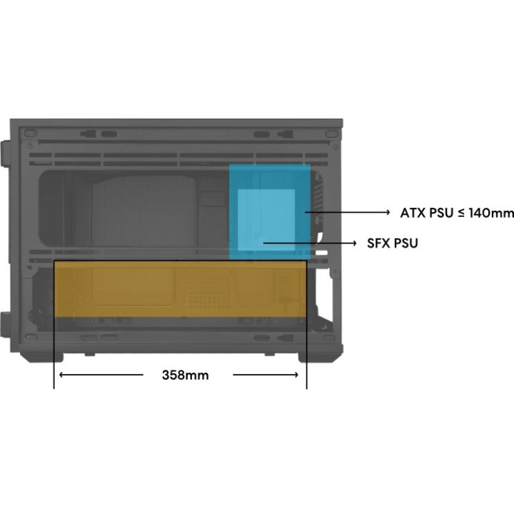 Кутия за компютър Lian Li DAN Cases B4 Mesh, Mini Tower, mATX/Mini-ITX, Черна - G99.B4X.00 - 13