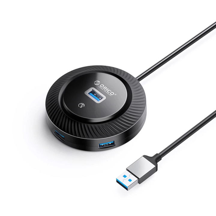 USB хъб Orico YK2-U3-18-BK, 4x USB 3.0, 1.8m кабел - YK2-U3-18-BK-BP - 1