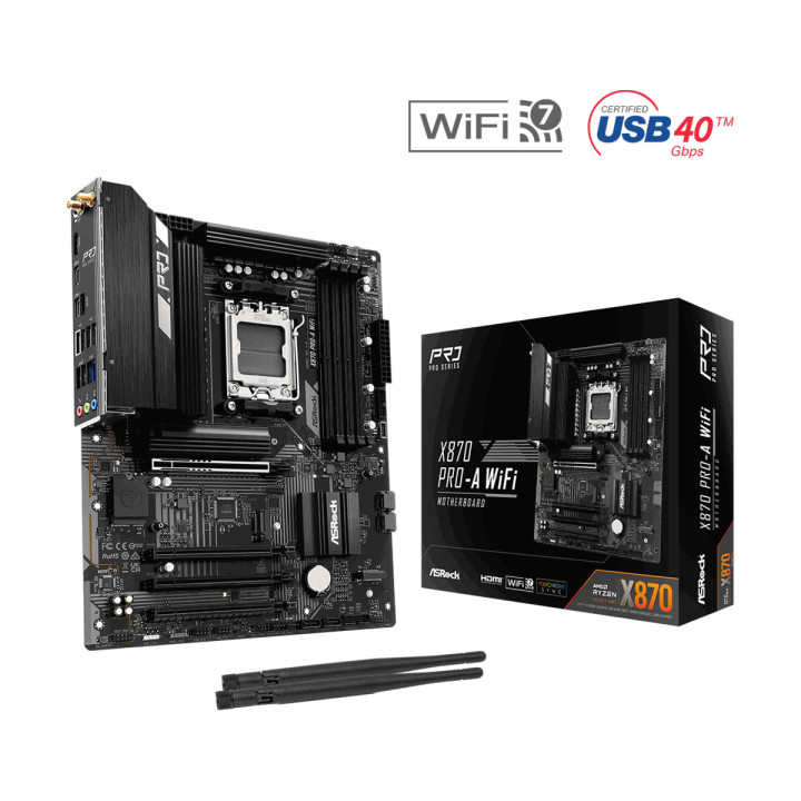 Дънна платка AsRock X870 PRO-A WIFI, AM5 - 1