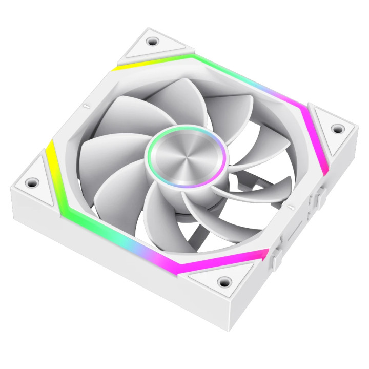 Комплект вентилатори Gamemax FN12A-N2 WL-RW, 3x120mm PWM A-RGB Reverse Blade, бял - 9501-0201R0044 - 6