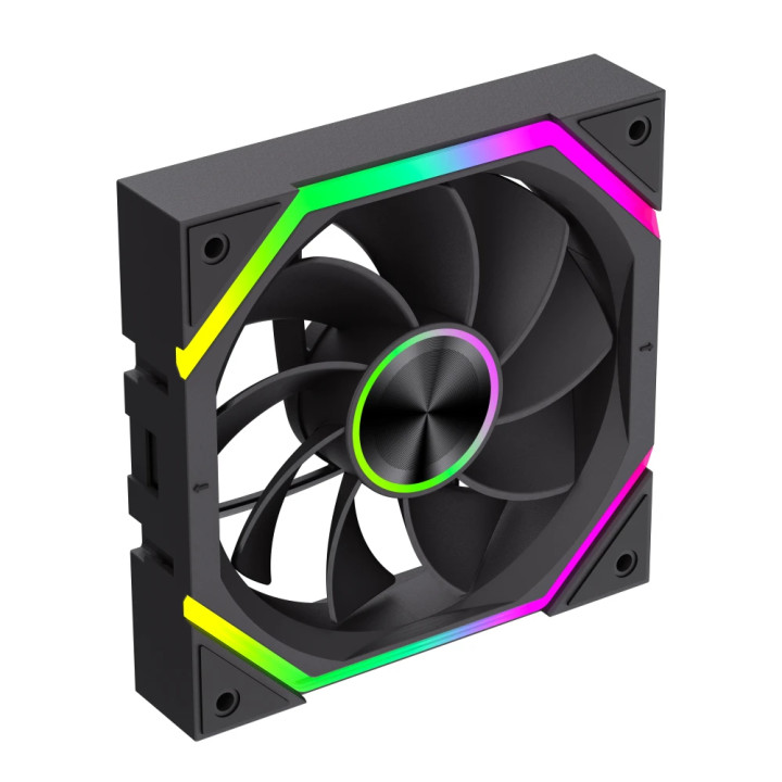 Комплект вентилатори Gamemax FN12A-N2, 3x120mm PWM A-RGB Reverse Blade - 9501-0201R0043 - 5