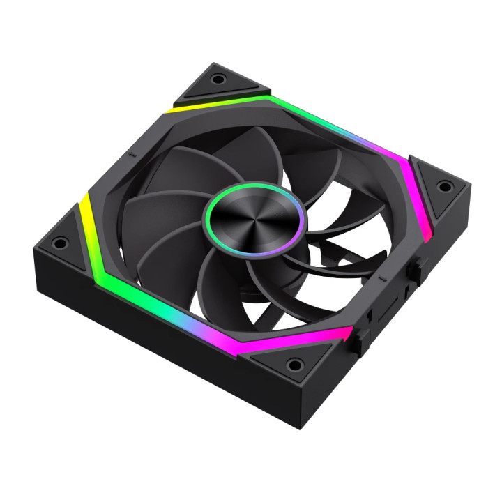 Комплект вентилатори Gamemax FN12A-N2, 3x120mm PWM A-RGB Reverse Blade - 9501-0201R0043 - 8