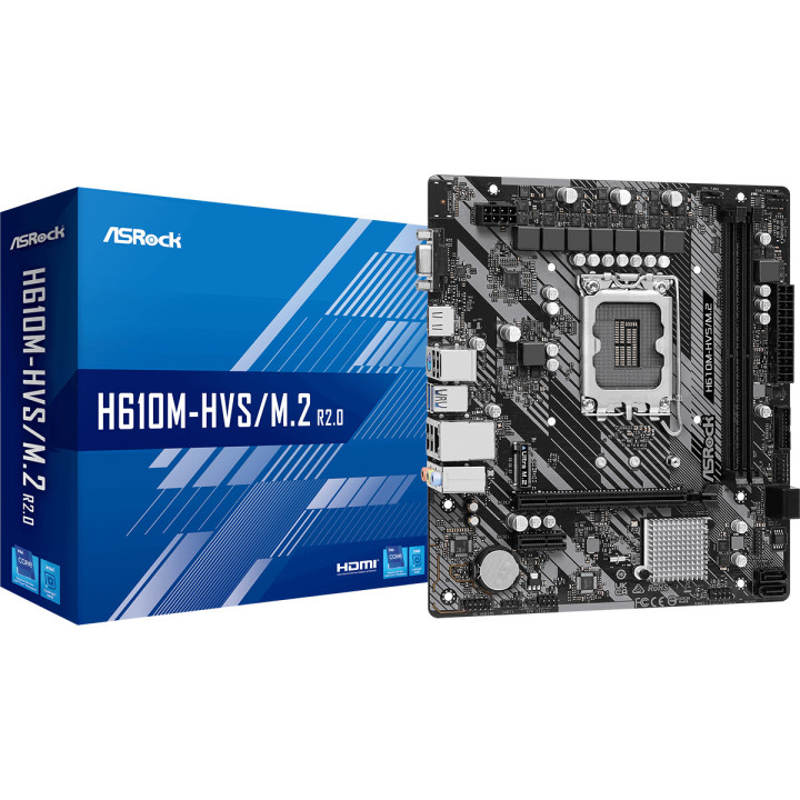 Дънна платка AsRock H610M-HVS/M.2 R2.0, LGA1700 - 1
