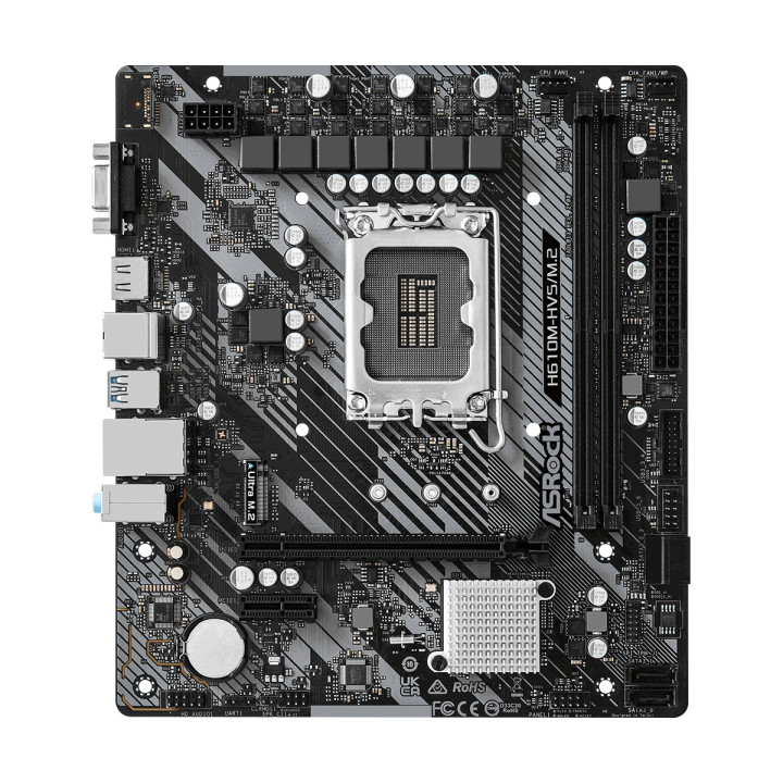 Дънна платка AsRock H610M-HVS/M.2 R2.0, LGA1700 - 2
