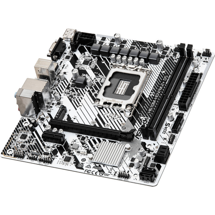 Дънна платка AsRock H610M-HDV/M.2  D5, LGA1700, DDR5 - 90-MXBM50-A0UAYZ - 3
