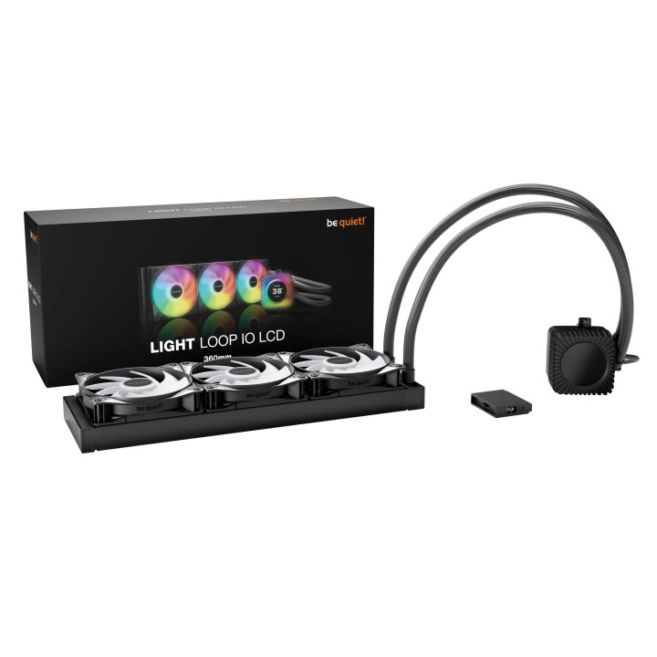 Водно охлаждане за процесор be quiet! Light Loop IO LCD, 360mm, 3x120mm вентилатора, LCD дисплей, ARGB - BW032 - 6