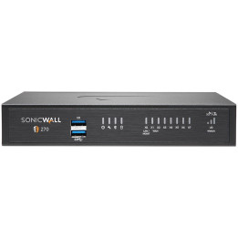 Firewall устройство SonicWall TZ270, 8x LAN (RJ-45), 2x USB 3.0, 1000 потребители, SPI/NAT, 256-bit AES - 02-SSC-2821 - 1