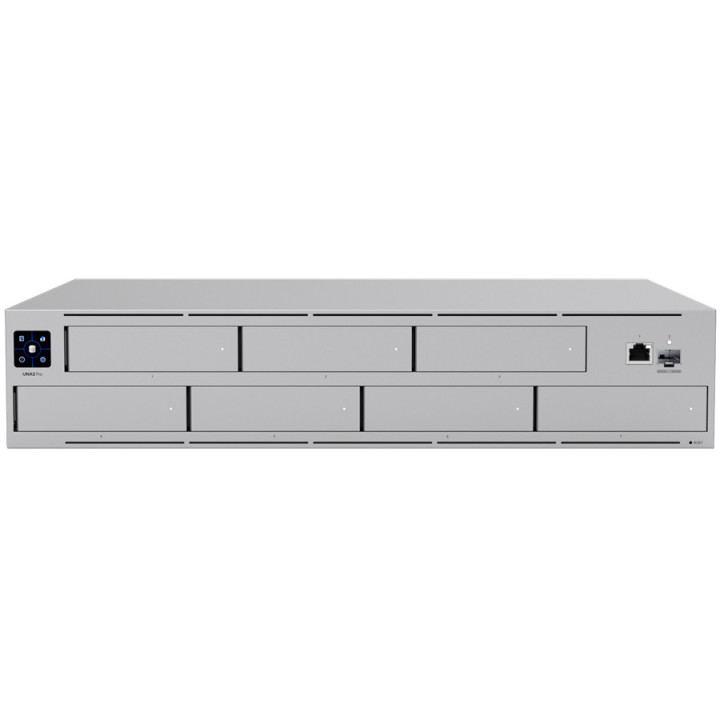 NAS сървър Ubiquiti UNAS-Pro, 2U Rackmount, 7x 2.5"/3.5" bay, 10G SFP+, ARM Cortex-A57 1.7GHz - UNAS-PRO-EU - 1