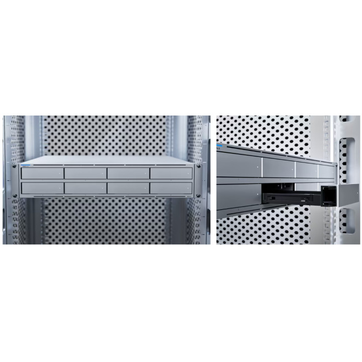 NAS сървър Ubiquiti UNAS-Pro-8, 2U Rack-mount, 8x 2.5"/3.5" HDD слота, 2x M.2 NVMe слота, 2x 10GbE SFP+, 550W - UNAS-PRO-8-EU - 