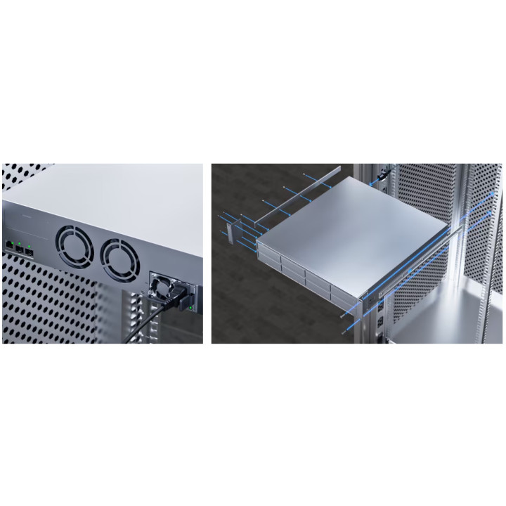 NAS сървър Ubiquiti UNAS-Pro-8, 2U Rack-mount, 8x 2.5"/3.5" HDD слота, 2x M.2 NVMe слота, 2x 10GbE SFP+, 550W - UNAS-PRO-8-EU - 