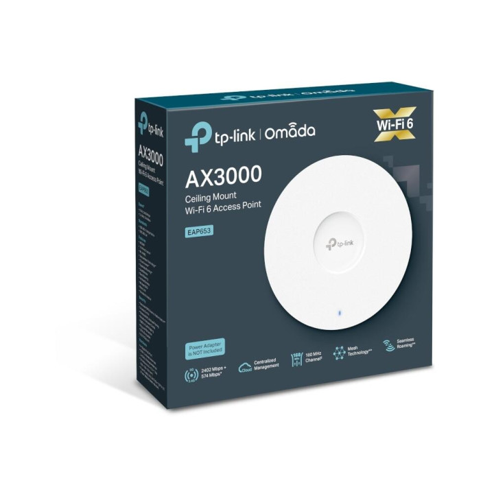 Точка за достъп TP-Link Omada Mesh EAP653 AX3000 Ceiling Mount WiFi 6