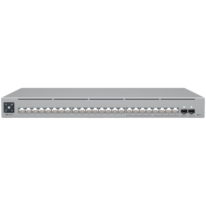 Мрежов суич Ubiquiti USW-PRO-MAX-24, 24-port Layer 3, 8x 2.5GbE + 16x 1GbE + 2x 10G SFP+ - USW-PRO-MAX-24 - 1