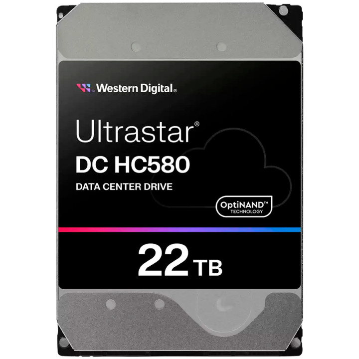 Твърд диск Western Digital Ultrastar DC HC580, 22TB, 3.5", 7200RPM, SATA III, 512MB Cache - WUH722422ALE6L4 - 1