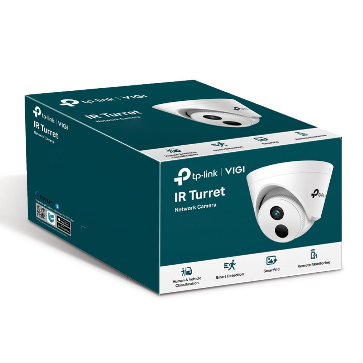 2MP IR куполна мрежова камераTP-Link VIGI 2MP IR Turret Network Camera