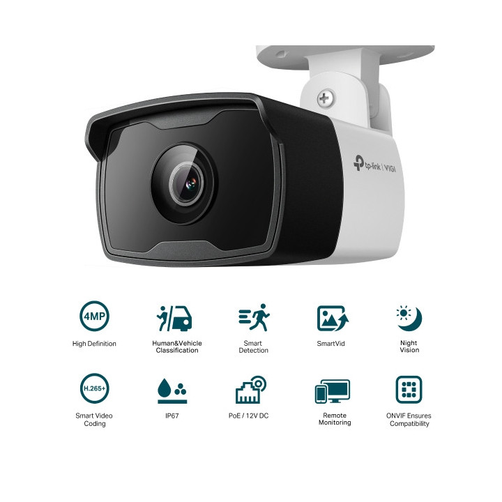 4MP външна IR булет мрежова камера TP-Link VIGI C340I(4mm)