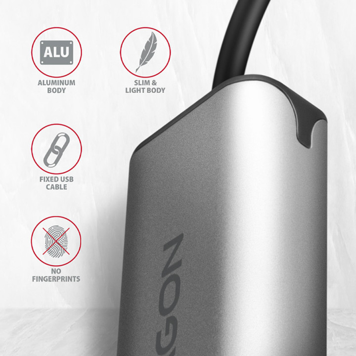 USB адаптер Axagon ADE-25R, USB-A 3.2 Gen 1 към Gigabit Ethernet 2.5 Mbit - ADE-25R - 3