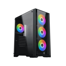 Кутия за компютър Xigmatek Quantum, Middle Tower, ATX/EATX, 4x ARGB вентилатора, Tempered Glass - EN42874 - 1