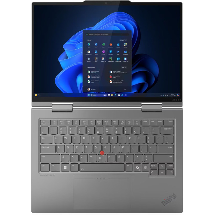 Лаптоп Lenovo ThinkPad X1 2-in-1 G10, 14" 2.8K, Intel Core Ultra 7 265U vPro, 64GB DDR5, 2TB SSD Gen5, Windows 11 Pro - 21NUS0PR