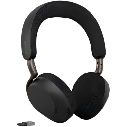 Слушалки Jabra Evolve2 75, безжични, Bluetooth 5.3, ANC, USB-C, черни - 37599-989-999 - 1