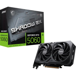 Видео карта MSI GeForce RTX 5060 8G SHADOW 2X MAX, 8GB GDDR7, 128-bit - 912-V537-098 - 1