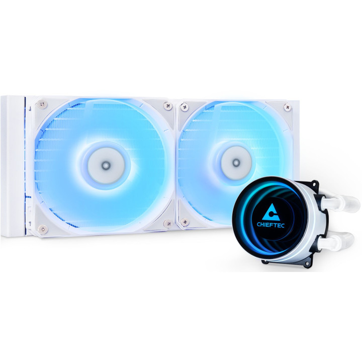 Водно охлаждане за процесор Chieftec Iceberg 240 RGB White, 2x120mm вентилатора, RGB подсветка - CLC-240-RGB-W - 2