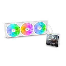 Водно охлаждане за процесор Thermaltake TH360 V3 Ultra Snow Edition, 3x120mm ARGB вентилатори, бяло - CL-W476-PL12SW-A - 1