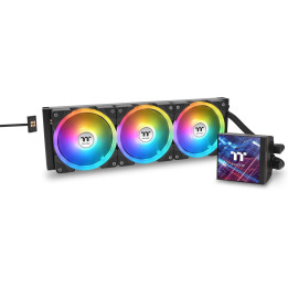 Водно охлаждане за процесор Thermaltake MAGFloe 360 Ultra, 3x120mm вентилатора, RGB подсветка - CL-W432-PL12SW-A - 1