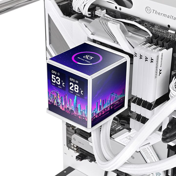 Водно охлаждане за процесор Thermaltake MineCube 360 Ultra Snow Edition, 3x120mm ARGB вентилатора, Intel LGA1851/1700, AMD AM5/A